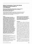 Research paper thumbnail of Distinct Functionality of Tumor Cell-Derived Gelatinases during Formation of Liver Metastases