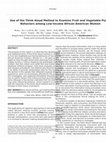 Research paper thumbnail of Use of the Think Aloud Method to Examine Fruit and Vegetable Purchasing Behaviors among Low-Income African American Women