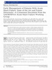 Research paper thumbnail of Early management of patients with acute heart failure: state of the art and future directions. A consensus document from the society for academic emergency medicine/heart failure society of America acute heart failure working group