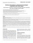 Research paper thumbnail of Red blood cell transfusion is a determinant of neurological complications after cardiac surgery