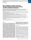 Research paper thumbnail of HIV-1 Adaptation to Antigen Processing Results in Population-Level Immune Evasion and Affects Subtype Diversification