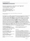 Research paper thumbnail of Survivin expression in "low-risk" and "high-risk" myelodysplastic syndromes