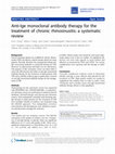 Research paper thumbnail of Anti-Ige monoclonal antibody therapy for the treatment of chronic rhinosinusitis: a systematic review