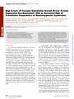 Research paper thumbnail of High Levels of Vascular Endothelial Growth Factor Protein Expression Are Associated With an Increased Risk of Transfusion Dependence in Myelodysplastic Syndromes