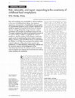 Research paper thumbnail of Risk, rationality, and regret: responding to the uncertainty of childhood food anaphylaxis