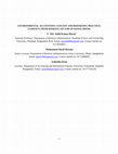 Research paper thumbnail of ENVIRONMENTAL ACCOUNTING CONCEPT AND REPORTING PRACTICE: EVIDENCE FROM BANKING SECTOR OF BANGLADESH