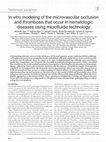 Research paper thumbnail of In vitro modeling of the microvascular occlusion and thrombosis that occur in hematologic diseases using microfluidic technology