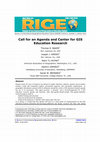 Research paper thumbnail of Call for an agenda and center for GIS education research