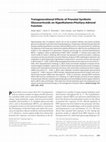 Research paper thumbnail of Transgenerational Effects of Prenatal Synthetic Glucocorticoids on Hypothalamic-Pituitary-Adrenal Function