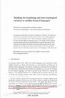 Research paper thumbnail of P A G E P r o o f s © J o h n b E n J A m i n s P u b l i s h i n G c o m P A n y Thinking for translating and intra-typological variation in satellite-framed languages