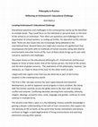 Research paper thumbnail of Philosophy in Practice: Reflecting on Krishnamurti's Educational Challenge