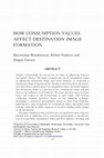 Research paper thumbnail of How Consumption Values Influence Destination Image Formation