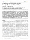 Research paper thumbnail of Progression of Plasmodium berghei through Anopheles stephensi Is Density-Dependent