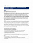 Research paper thumbnail of Call for Chapters Urbanization and Its Impact on Socio-Economic Growth in Developing Regions