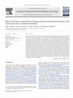 Research paper thumbnail of Effect of the degree of autotomy on feeding, growth, and reproductive capacity in the multi-armed sea star Heliaster helianthus