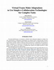 Research paper thumbnail of Virtual Teams Adapt to Simple E-Collaboration Technologies