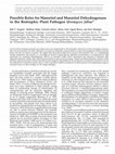 Research paper thumbnail of Possible Roles for Mannitol and Mannitol Dehydrogenase in the Biotrophic Plant Pathogen Uromyces fabae