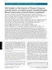 Research paper thumbnail of 2011 Update to The Society of Thoracic Surgeons and the Society of Cardiovascular Anesthesiologists Blood Conservation Clinical Practice Guidelines