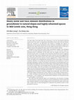 Research paper thumbnail of Heavy metal and trace element distributions in groundwater in natural slopes and highly urbanized spaces in Mid-Levels area, Hong Kong