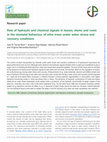 Research paper thumbnail of Role of hydraulic and chemical signals in leaves, stems and roots in the stomatal behaviour of olive trees under water stress and recovery conditions