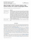 Research paper thumbnail of Wood storage in three mountain streams of the Southern Andes and its hydro-morphological effects