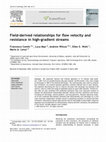 Research paper thumbnail of Field-derived relationships for flow velocity and resistance in high-gradient streams