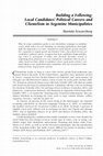 Research paper thumbnail of Building a Following: Local Candidates' Political Careers and Clientelism in Argentine Municipalities