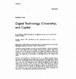 Research paper thumbnail of Digital Technology, Citizenship and Capital