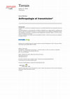 Research paper thumbnail of Anthropologie et transmission (DB)