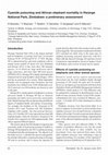 Research paper thumbnail of Cyanide poisoning and African elephant mortality in Hwange National Park, Zimbabwe: a preliminary assessment