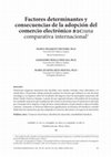 Research paper thumbnail of Determining factors and consequences of the adoption of B2C e-commerce: An international comparison