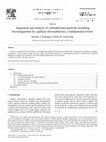 Research paper thumbnail of Separation and analysis of colloidal/nano-particles including microorganisms by capillary electrophoresis: a fundamental review