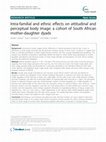 Research paper thumbnail of Intra-familial and ethnic effects on attitudinal and perceptual body image: a cohort of South African mother-daughter dyads