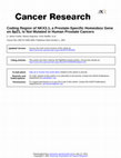 Research paper thumbnail of Coding region of NKX3.1, a prostate-specific homeobox gene on 8p21, is not mutated in human prostate cancers