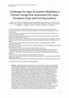 Research paper thumbnail of Challenges for agro-ecosystem modelling in climate change risk assessment for major european crops and farming systems