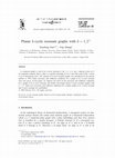 Research paper thumbnail of Planar k-cycle resonant graphs with k=1,2