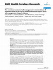 Research paper thumbnail of The emotional context of self-management in chronic illness: A qualitative study of the role of health professional support in the self-management of type 2 diabetes