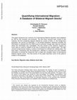 Research paper thumbnail of Quantifying International Migration : A Database Of Bilateral Migrant Stocks