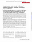 Research paper thumbnail of Whole-Genome Scans Provide Evidence of Adaptive Evolution in Malawian Plasmodium falciparum Isolates