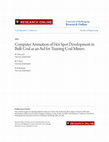 Research paper thumbnail of Computer animation of hot spot development in bulk coal as an aid for training coal miners