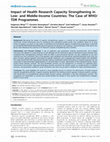 Research paper thumbnail of Impact of Health Research Capacity Strengthening in Low- and Middle-Income Countries: The Case of WHO/TDR Programmes