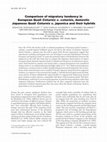 Research paper thumbnail of Comparison of migratory tendency in European Quail Coturnix c. coturnix, domestic Japanese Quail Coturnix c. japonica and their hybrids