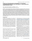 Research paper thumbnail of Kinetics and Thermodynamics of Association of a Fluorescent Lysophospholipid Derivative with Lipid Bilayers in Liquid-Ordered and Liquid-Disordered Phases