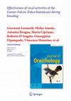 Research paper thumbnail of Effectiveness of vocal activities of the Lanner Falcon (Falco biarmicus) during breeding