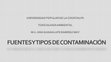 Research paper thumbnail of FUENTES Y TIPOS DE CONTAMINACIÓN