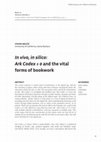 Research paper thumbnail of In Vivo, In Silico: Ark Codex and the Vital Forms of Bookwork