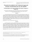 Research paper thumbnail of Promoción de la calidad de vida: Evaluación de impacto del programa " Fortalecimiento para una vida saludable ".