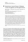 Research paper thumbnail of Sensitivity to Lexical Stress in Dyslexia: a Case of Cognitive not Perceptual Stress