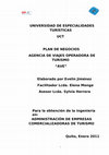 Research paper thumbnail of En PLAN DE NEGOCIOS AGENCIA DE VIAJES OPERADOR DE TURISMO AVE