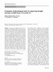 Research paper thumbnail of Evaluation of physiological traits for improving drought tolerance in faba bean (Vicia faba L.)